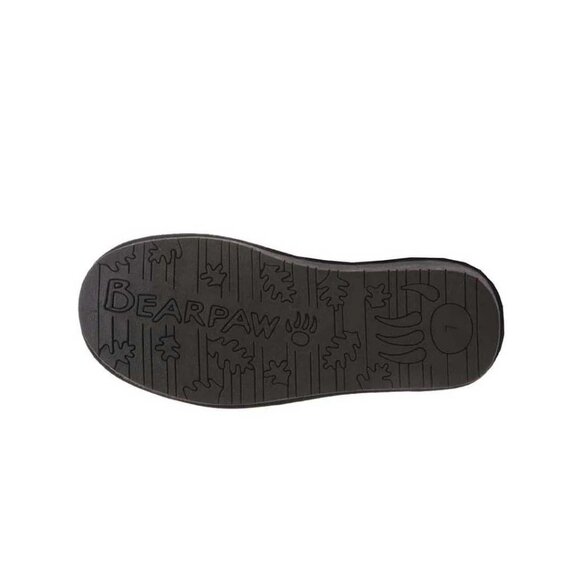 BEARPAW BOO Women's Ankle Furry Boots US 6 Black Suede Curly Lamb Sheepskin - Picture 16 of 16